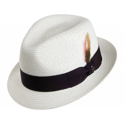 Jaxon & James Toyo Straw Trilby Hat White Wholesale Pack