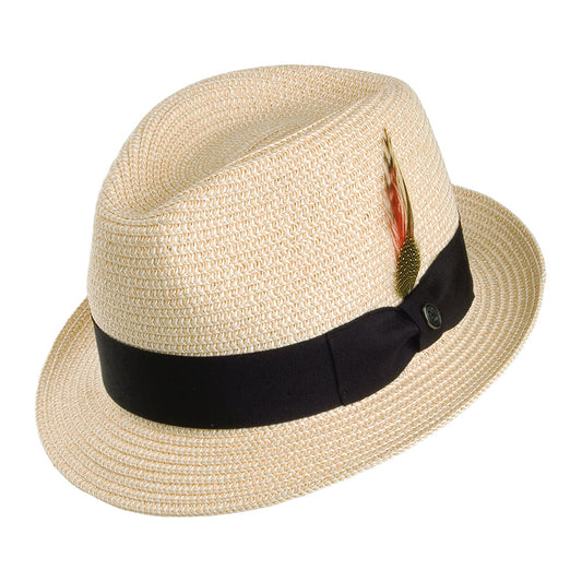 Jaxon & James Toyo Straw Trilby Hat Natural Wholesale Pack