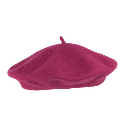 Wool Fashion Beret - Raspberry - Wholesale Pack - 200 Hats