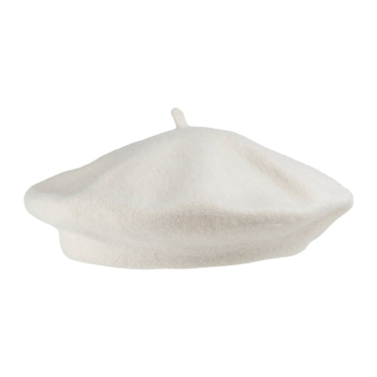 Wool Fashion Beret Off White Wholesale Pack