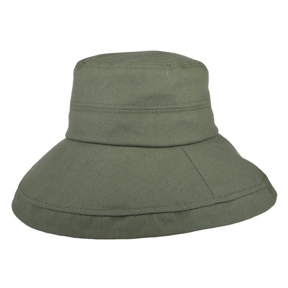 sur la tête Lily Linen-Cotton Sun Hat Olive Wholesale Pack