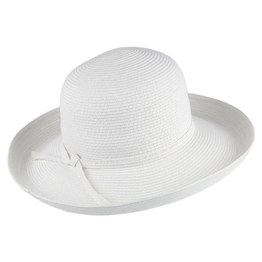 sur la tête Womens Traveller Packable Sun Hat White Wholesale Pack